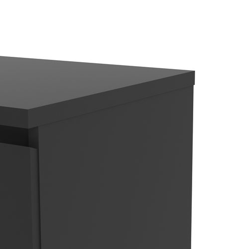 Rangement 2 portes 1 tiroir BEST LAK 2 noir mat