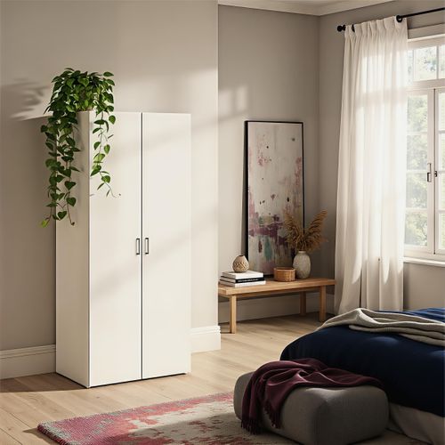 Armoire 2 portes L.78 cm SPACE blanc