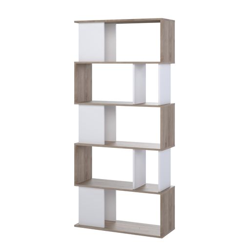 Bibliothèque L. 80 cm CLASS imitation chêne/blanc