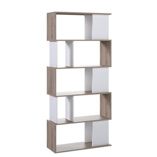 Bibliothèque L. 80 cm CLASS imitation chêne/blanc