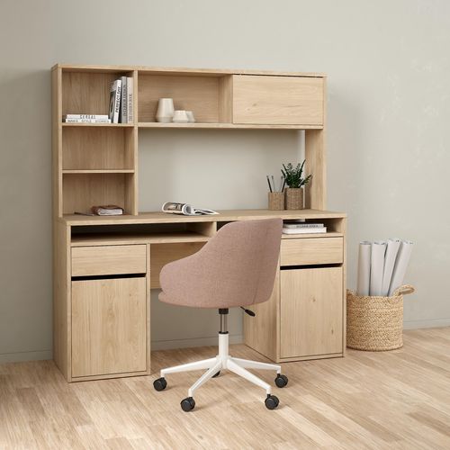 Réhausse pour bureau BEST MINISTRE imitation chêne clair