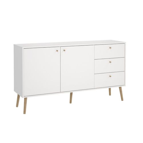 Buffet 2 Portes Et 3 Tiroirs Avec Pieds En Bois L147,2 Cm