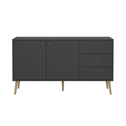Buffet 2 Portes Et 3 Tiroirs Avec Pieds En Bois L147,2 Cm