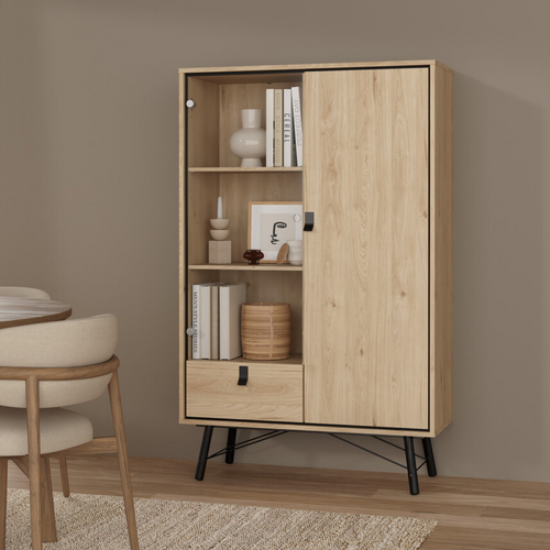 Vitrine 2 Portes Dont 1 Vitrée H161,8 Cm