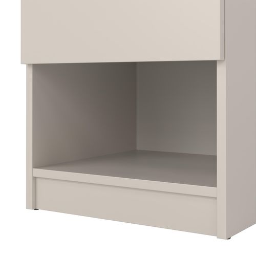 Chevet 1 tiroir 1 niche BEST Grège/chêne