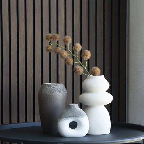 Vase De Forme Organique En Grès H26,5cm