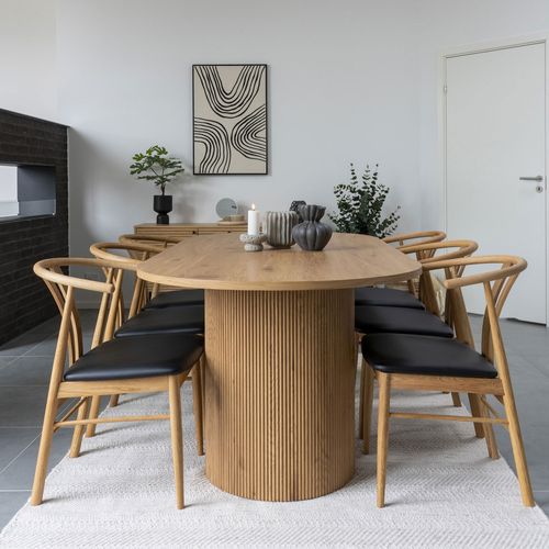 Table à Manger 8 Personnes Ovale En Bois