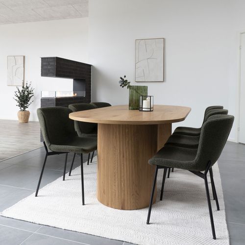 Table à Manger 8 Personnes Ovale En Bois