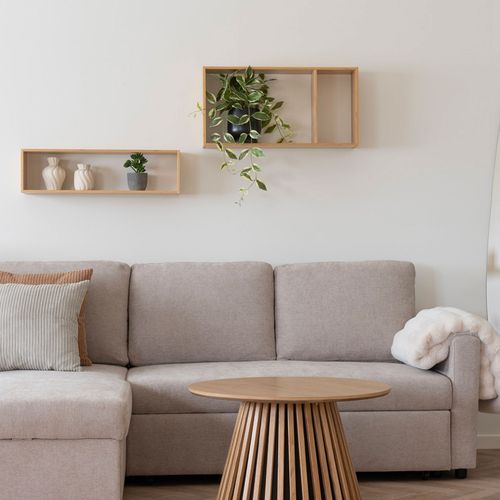 Etagère Murale 2 Niches En Bambou L70cm