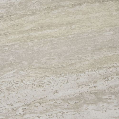 Table D'appoint Ronde Effet Travertin Et Métal Ø55cm