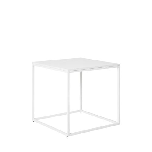 Bout De Canapé En Bois Et Métal Blanc