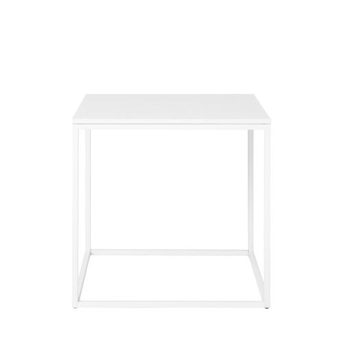 Bout De Canapé En Bois Et Métal Blanc