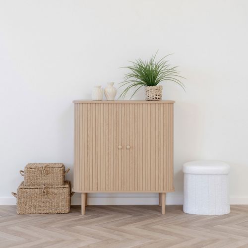 Buffet 2 Portes Coulissantes En Bois H87cm