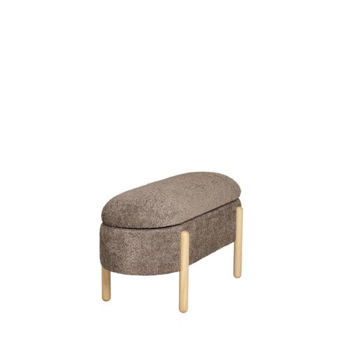 Banc Coffre En Tissu Et Bois L98cm