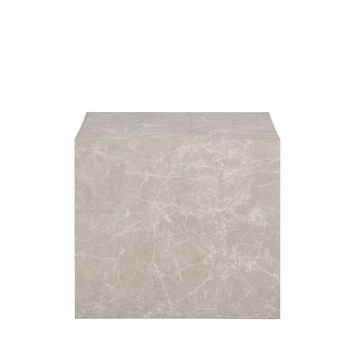 Lot De 2 Tables Basses Carrées Effet Marbre 50x50cm