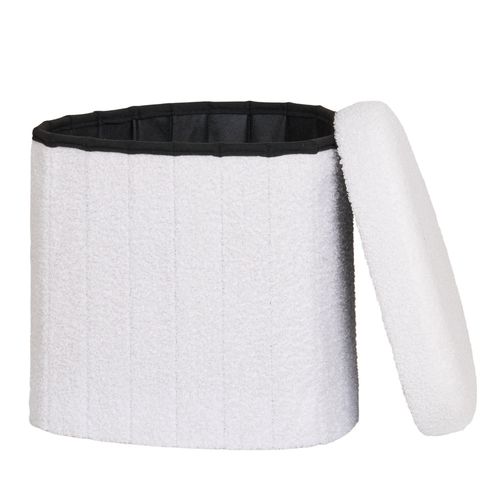 Pouf Avec Rangement En Tissu Bouclette