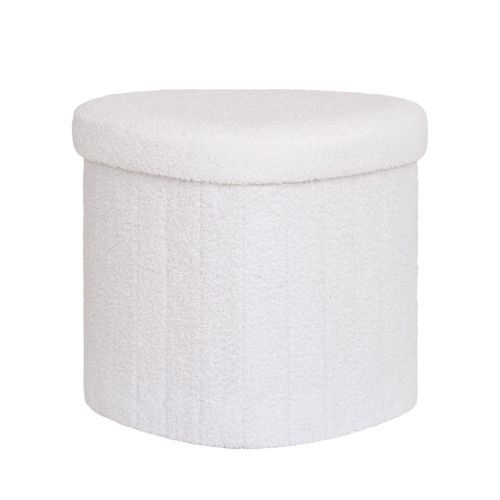 Pouf Avec Rangement En Tissu Bouclette