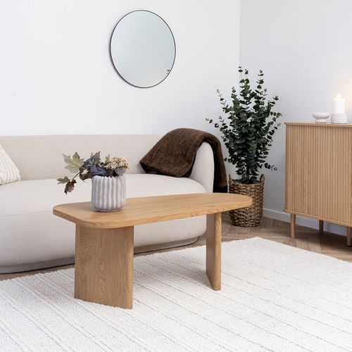 Table Basse Organique En Bois 100x50cm