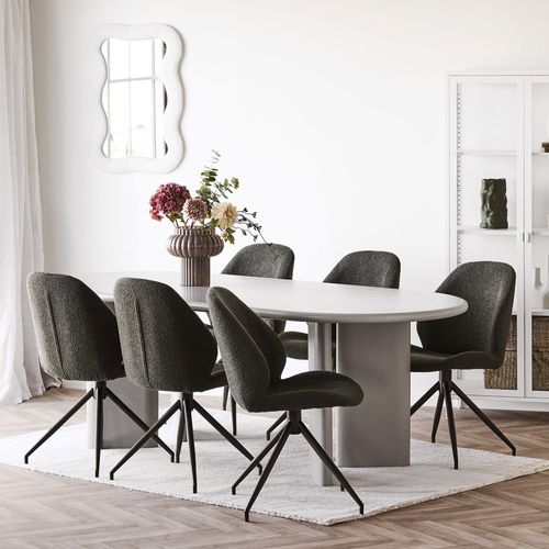 Table à Manger 10 Personnes Ovale En Bois