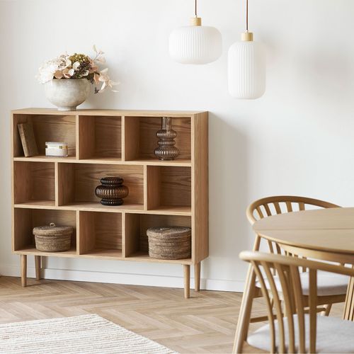 Suspension Ronde En Verre Et Bois Ø30cm