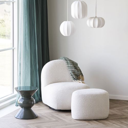 Table D'appoint Ronde En Fibre De Verre 33,5x33.5cm