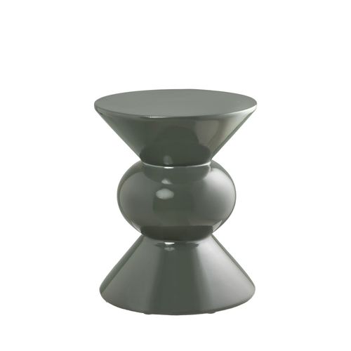 Table D'appoint Ronde En Fibre De Verre 33,5x33.5cm