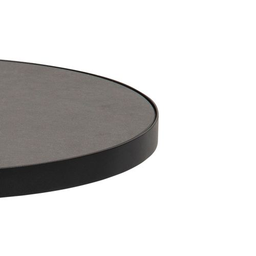 Bout De Canapé Rond En Céramique Et Métal Noir D45 - Girolle