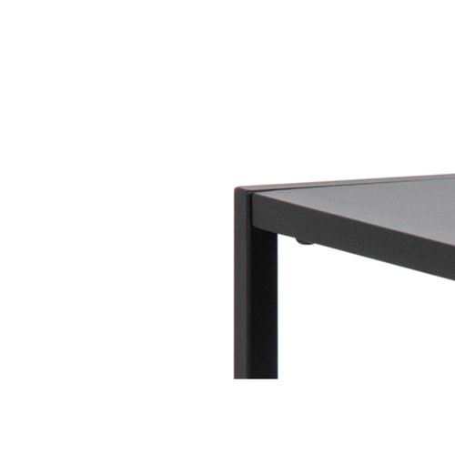 Console Rectangulaire Double Plateau En Métal Noir L100 - Cassia