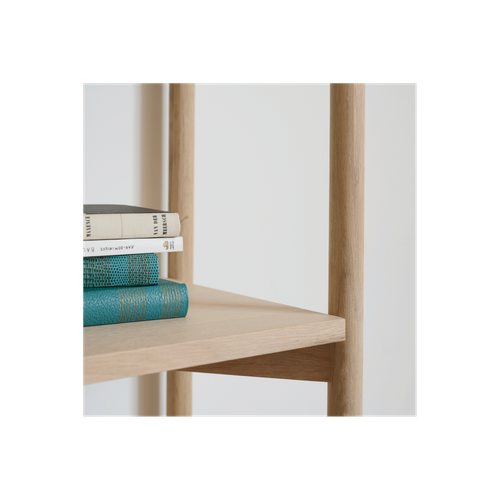 Bibliothèque Scandinave En Chêne Blanchi 4 Tablettes - Brenda