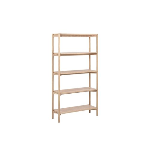 Bibliothèque Scandinave En Chêne Blanchi 4 Tablettes - Brenda