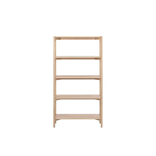 Bibliothèque Scandinave En Chêne Blanchi 4 Tablettes - Brenda