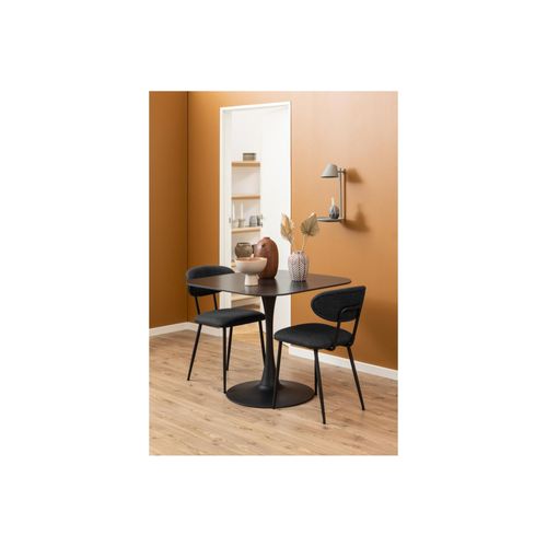 Table à Manger Carrée En Céramique Et Pied Tulipe En Métal L90 - Marsa