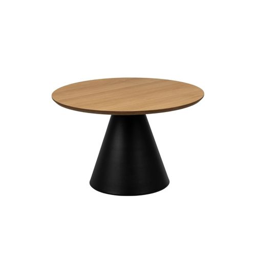 Table Basse Ronde En Bois Et Métal Noir D65 - Girolle