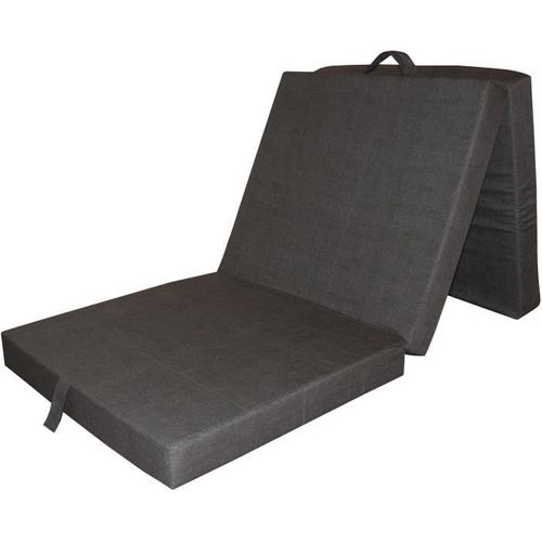 Chauffeuse Pliante - Multi-position - 190 X 70 X 9 Cm - Gris Anthracite