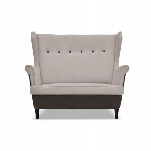 Canapé Scandinave à Oreilles Ari Duo, Brun-beige