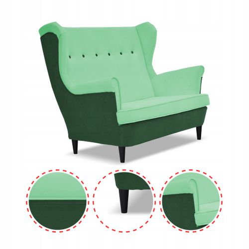 Canapé Scandinave à Oreilles Ari Duo — Vert Menthe