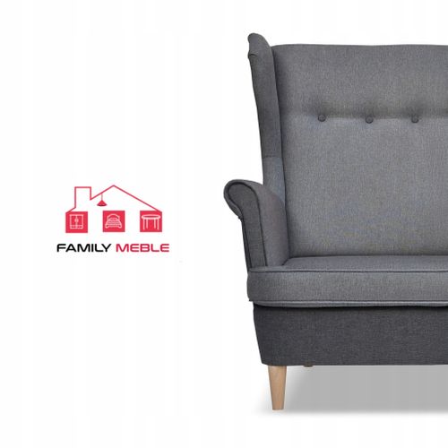 Canapé à Oreilles Ari Duo De Style Scandinave, Gris