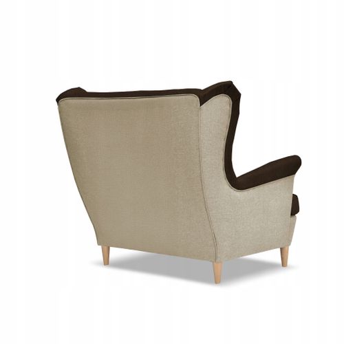 Canapé Scandinave à Oreilles Ari Duo (beige Et Brun)