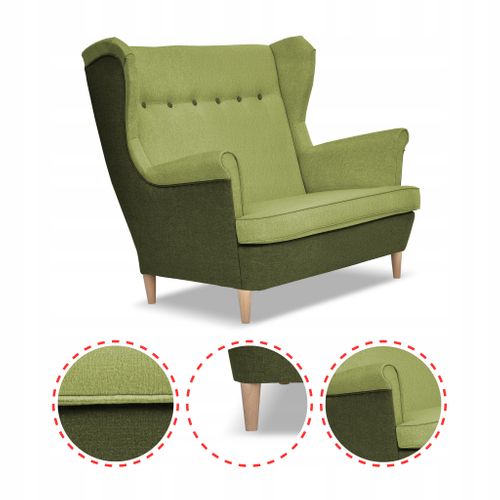 Canapé Scandinave à Oreilles Ari Duo - Vert