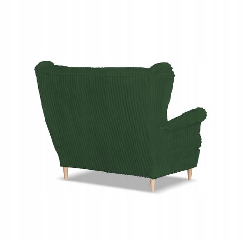 Canapé à Oreilles Scandinave Rene Estella En Velours Côtelé Vert