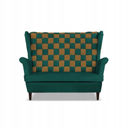 Canapé à Oreilles Carol Duo De — Style Scandinave, Vert Et Marron