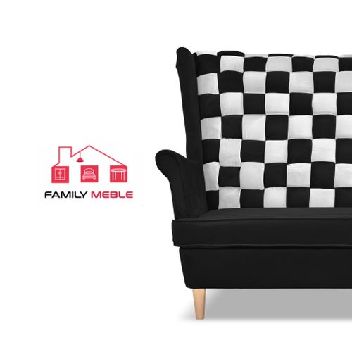 Canapé/divan à Oreilles Carol Duo — Design Scandinave, Noir Et Blanc