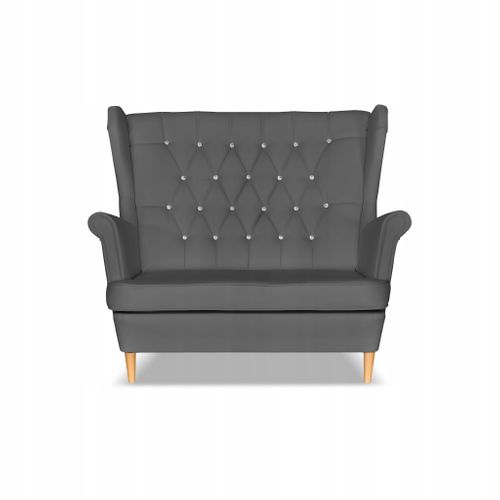 Canapé Gaja En Similicuir (éco‑cuir), Style Scandinave à Oreilles — Gris