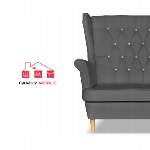 Canapé Gaja En Similicuir (éco‑cuir), Style Scandinave à Oreilles — Gris