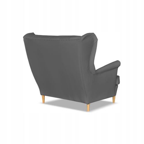 Canapé Gaja En Similicuir (éco‑cuir), Style Scandinave à Oreilles — Gris