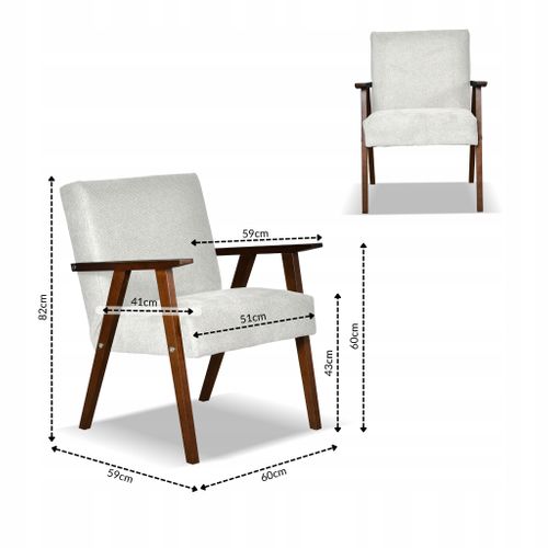 Fauteuil Style Prl Rétro-vintage Soler Velours Gris Angel