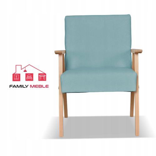 Fauteuil Style Prl Rétro-vintage Soler En Velours Turquoise Hunter