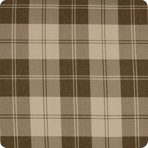 Fauteuil à Oreilles Winston, Style Scandinave, Motif à Carreaux Brun Et Beige