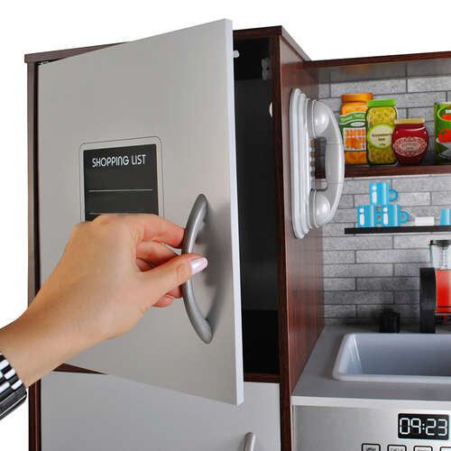 Cuisine Pour Enfant En Bois Xl + Sons + Lumière + Accessoires 80x80,5x24cm