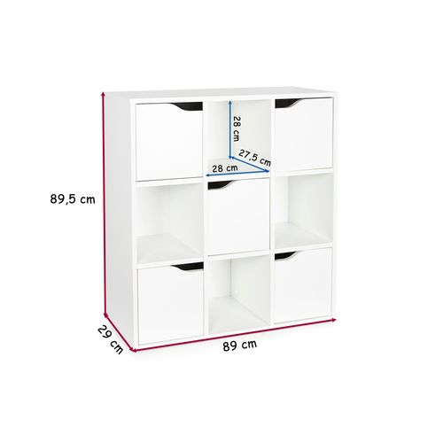 Kubico Max - Hiboux- 29 X 89 X 89,5 Cm Bibliothèque Colorée Pour Enfants  Élégant Et Fonctionnel